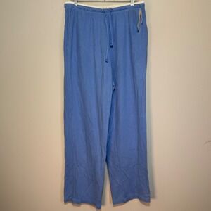 NWT Elisabeth by Liz Claiborne Women's Sz 1 (16) Blue Stretch Knit Pants Joggers